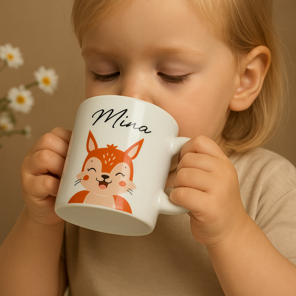 Kindertasse Tiermotive - personalisierbar