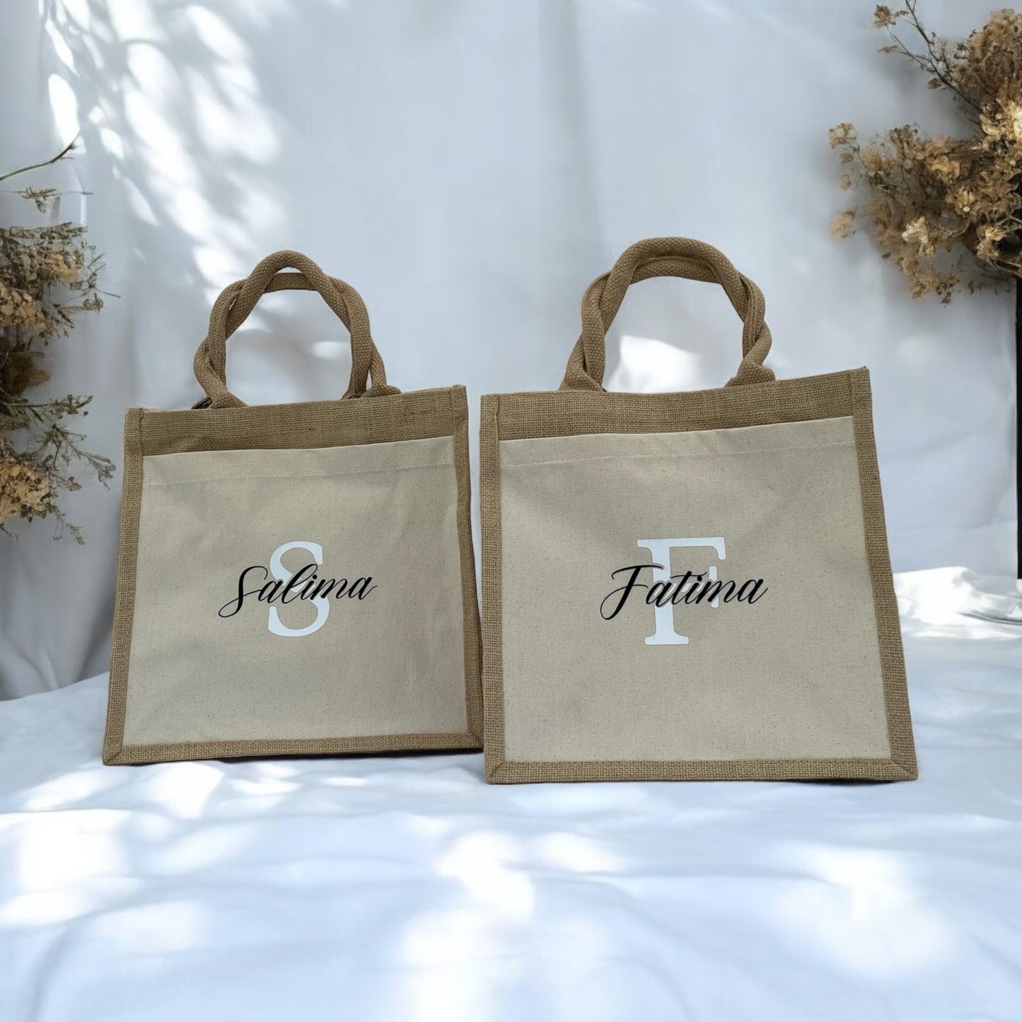 Jutetasche mit Namen - personalisierbar