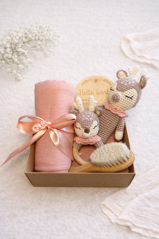 Geschenkset 5-teilig - Reh rosa