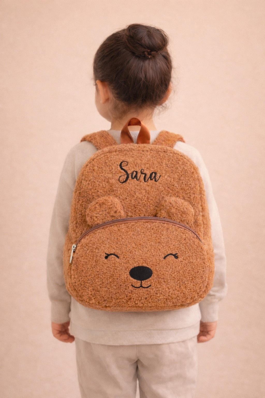 Teddyrucksack mit Gesicht - personalisierbar