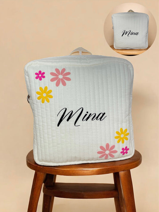 Quadratischer Kinderrucksack - personalisierbar