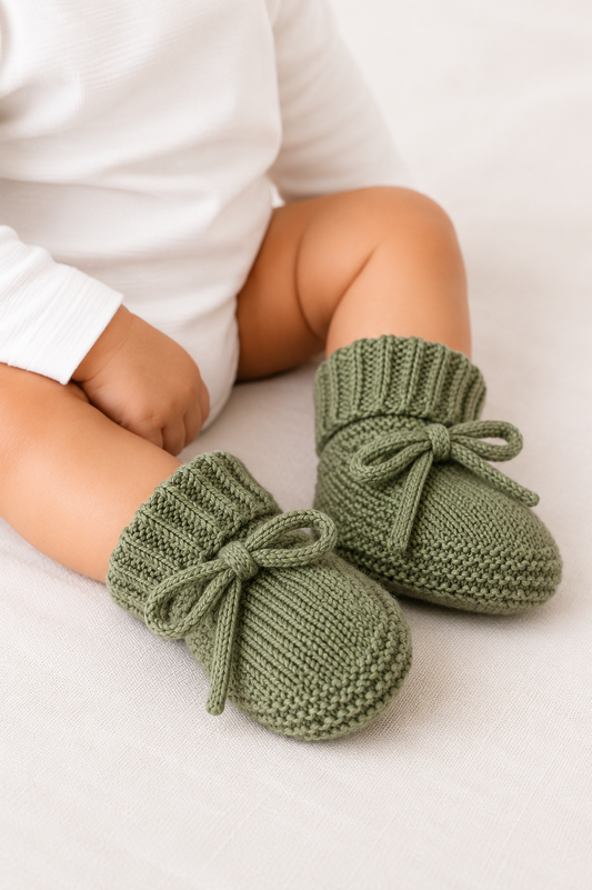 Handgestrickte Baby-Söckchen