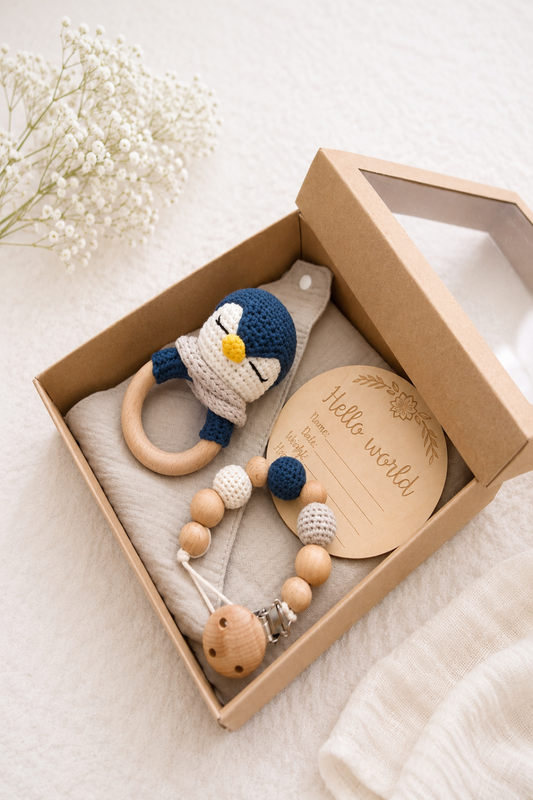 Geschenkset 5-teilig - Pinguin
