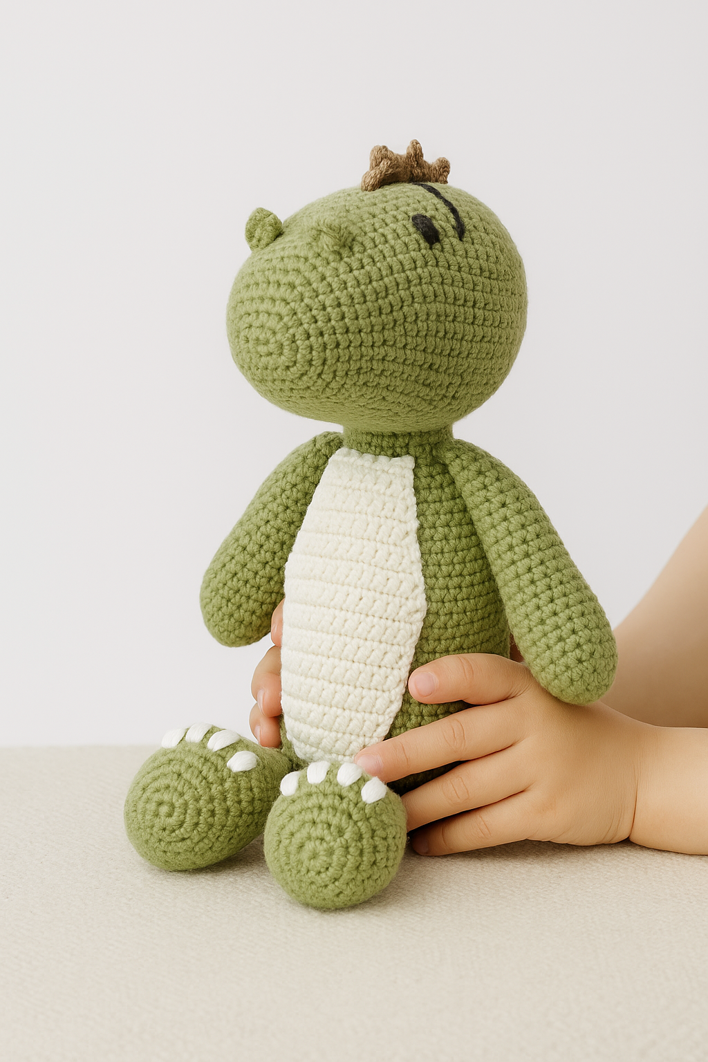 Gehäkeltes Kuscheltier - großer Dino