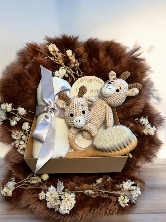 Geschenkset 5-teilig - Giraffe beige