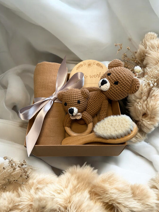 Geschenkset 5-teilig - Bär braun