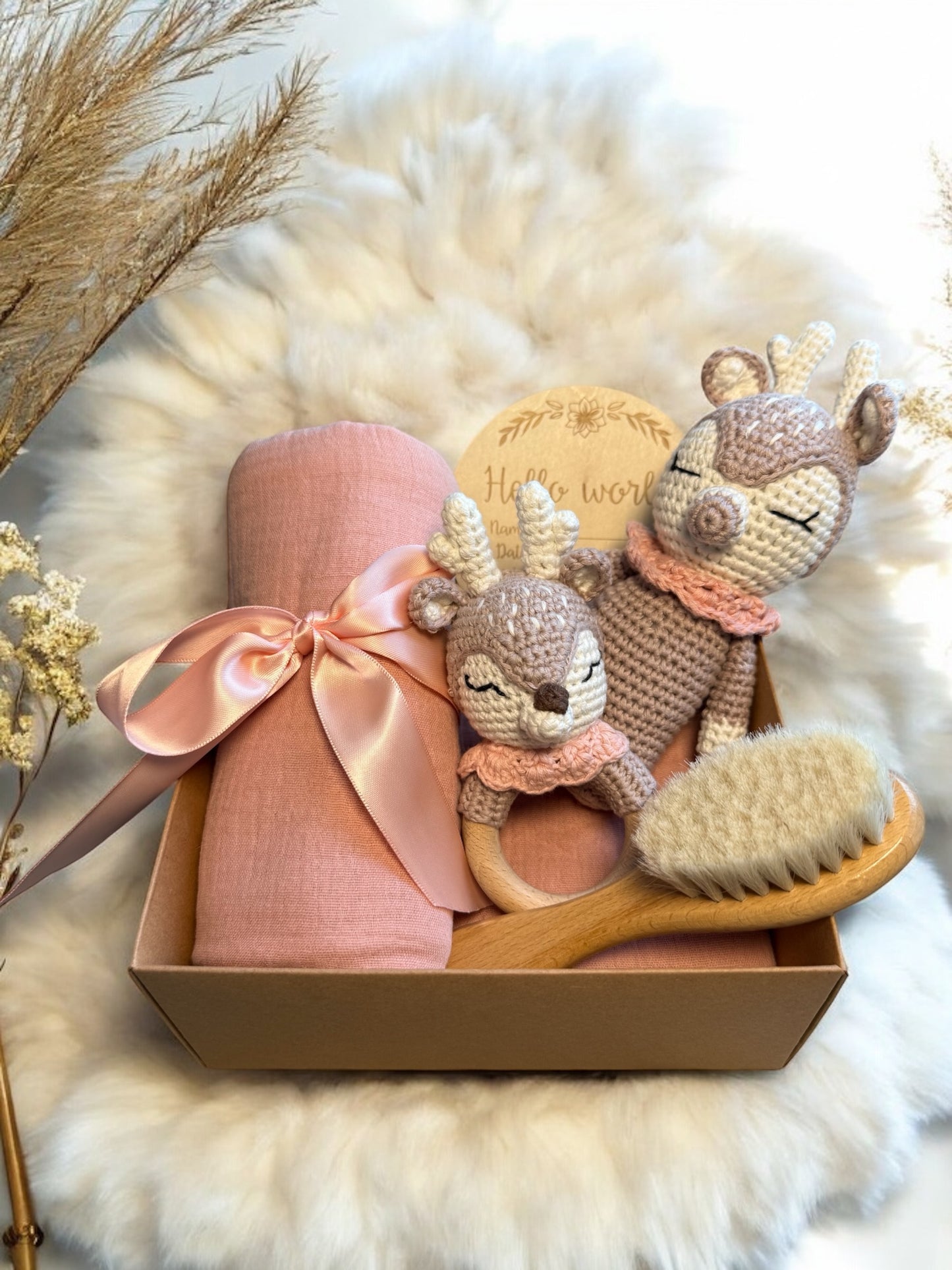 Geschenkset 5-teilig - Reh rosa